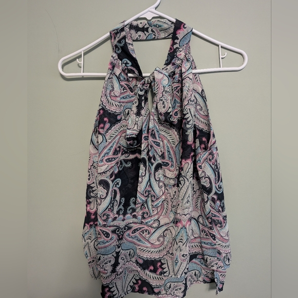 Banana Republic tie neck layered blouse - Picture 1 of 6